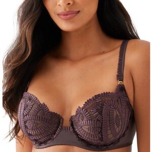 Wacoal Womens After Dark Balconette Bra 36C Raisin NWT